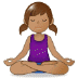 🧘🏽‍♀️ woman in lotus position: medium skin tone display on Samsung